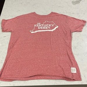 Kentucky derby tshirt color is salmon brand is the retro brand, very soft tshirt